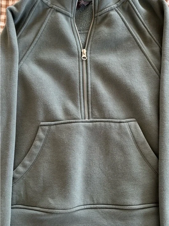 Danskin Forest Green Quarter-Zip Fleece Pullover - Picture 2 of 4